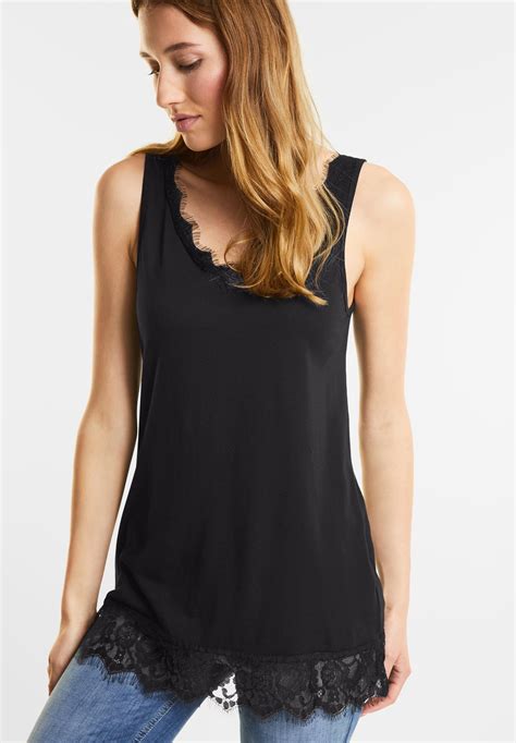 schwarzes basic top|damen basic tops.